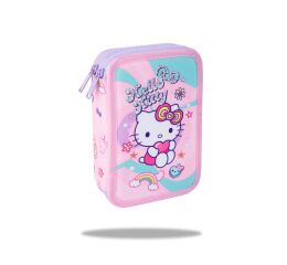 Penál 2 zipy Jumper Hello Kitty Pink 1 - vybavený